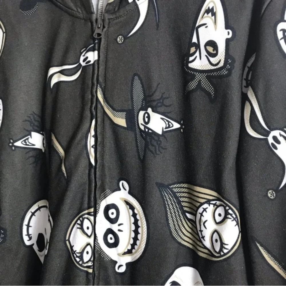 Disney Nightmare Before Christmas Large Hooded Footed One Piece Pajamas Relaxed‎ - Picture 8 of 8